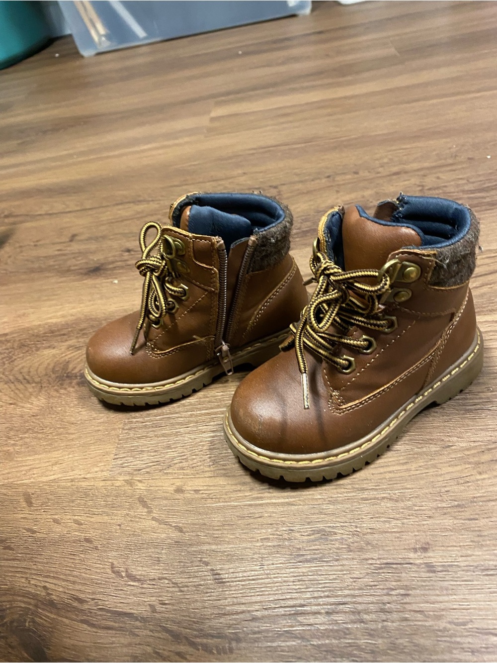 Mango Kids Brown Lace-Up Winter Boots Size 23